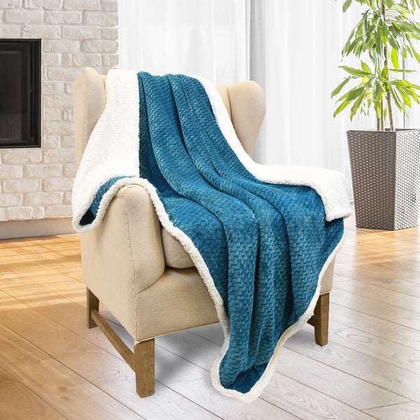 Chevron Sherpa Throw Blanket